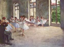 leuc:  Edgar Degas, Ballet rehearsal, 1873 
