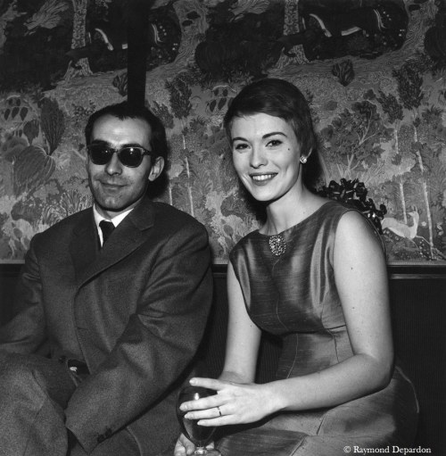 Jean-Luc Godard & Jean Seberg, avant-première d’A Bout de Souffle (Paris, 1960) © Raymond 