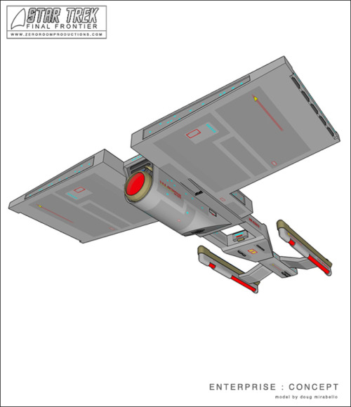 stra-tek:Concept art for the unmade 2007 animated webseries, Star Trek: Final Frontier.  Get a load 