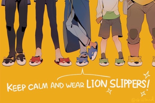 skiiiland: “Actually we all owns fuzzy lion slippers. Lance just wears his the most. ” -