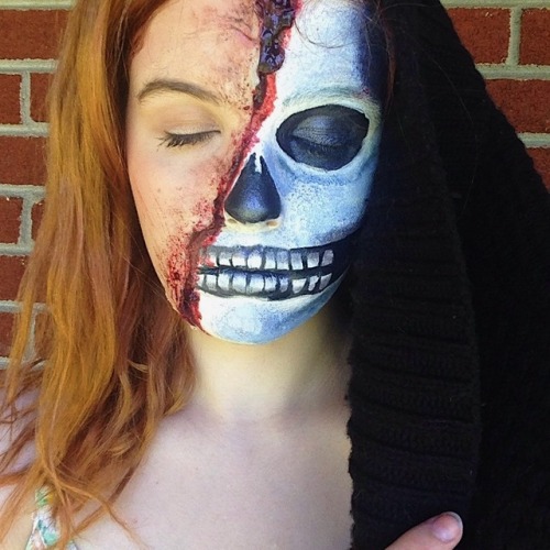 disgraceful-hag: makeup inspired by one of my favorite paintings, “death and life” by gustav kilmt