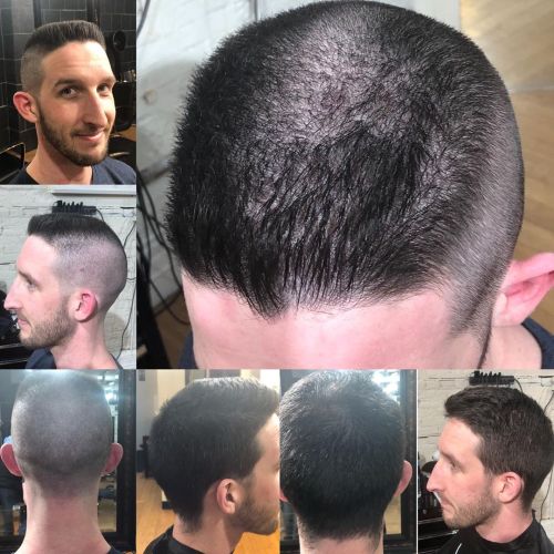 Dillon wanted something different&hellip;so I obliged! #fade #flattophaircut #flattop #transform