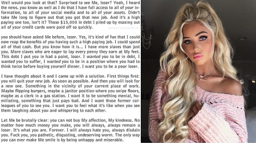 (Katerina Rozmajzl)Request: “A pure, harsh, cruel targeted verbal emasculation, starring the m