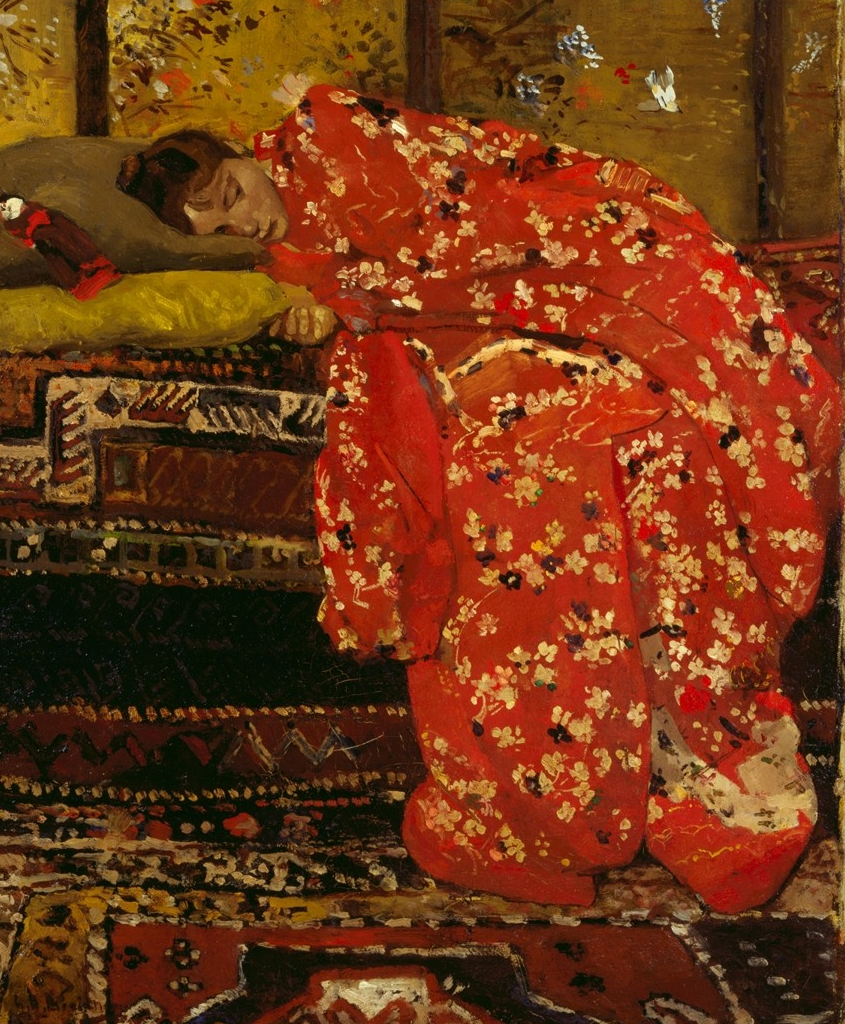 artisticinsight: Girl in a White Kimono (1849), and Girl in Red Kimono (1893-1895),