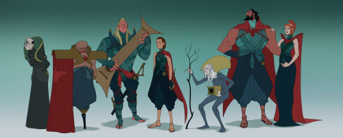 qsy-draws-a-lot: dunequotes:  Concept Art Imagines DUNE as an Animated Film by Matt Rhodes (Source) Top - The Atreides Middle - The Harkonnen with The Emperor and his Sardaukar Bottom - The Fremen  That emperor is Klimtastic. 