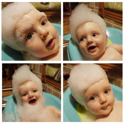 tastefullyoffensive:  Baby Bubble Wigs [via]