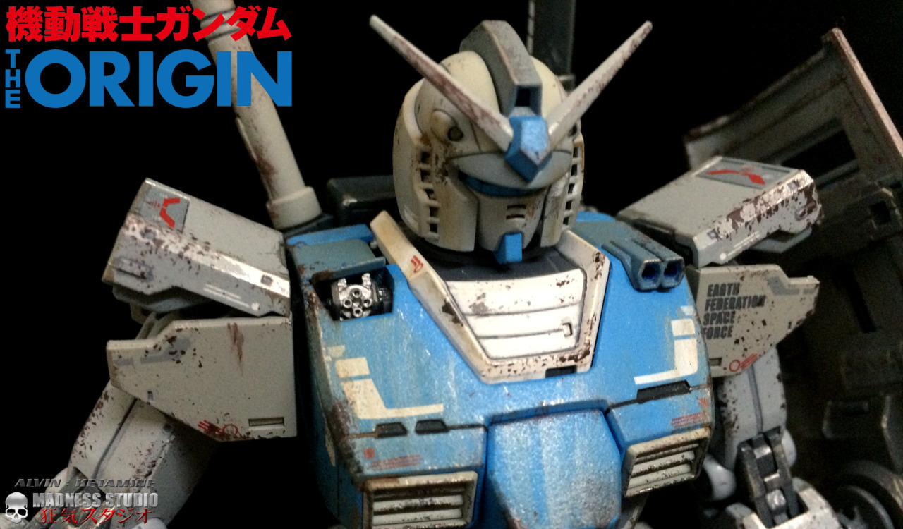 gunjap:  ALVIN:KETAMINE’s MG 1/100 RX-78-2 Gundam “The Origin” Custom Paint,