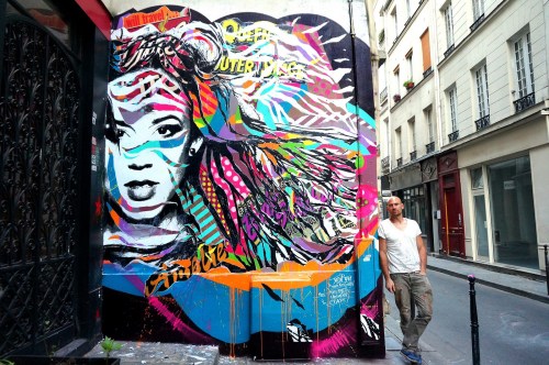 @beyonce de Jo Di Bona (@popgraffiti) at Mur de la Radio, in Marais, Paris, France - http:
