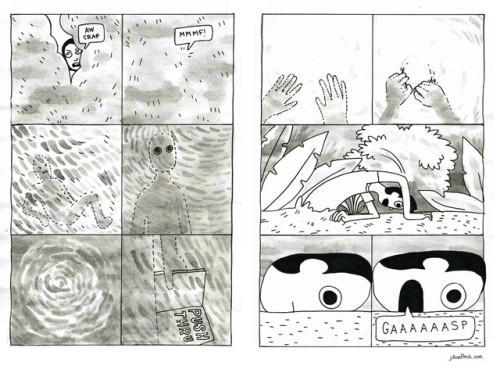 PUSH THRU by Jillian FleckFinally a new comic!  Made for the Comics Workbook Composition Competition