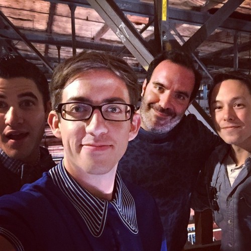 darrencriss-news-blog: kevinmchale: Up in the rafters over the choir room #LastDayOfGlee