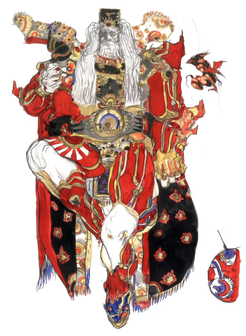 finalfantasyvi: Emperor Gestahl by Amano and by Gurkan Te