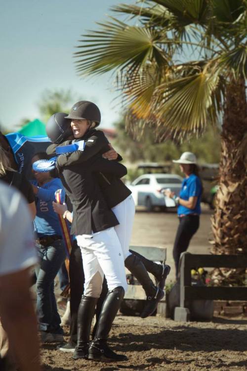 sophiestclair:Ashlee Bond Clarke and Chela LS winners of the AIG $1M Grand Prix at HITS Thermal. Pho