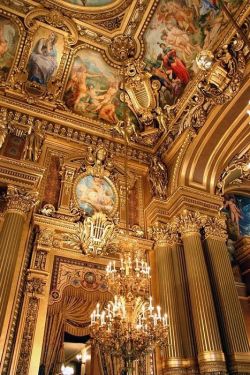 catchingtearsinrain:The Palais Garnier Opera House in Paris. Home of The Phantom of the Opera.