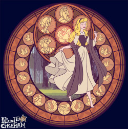 Emrys90:  Tittykaybee:  Kingdom Hearts Stained Glass Fanart: Disney Princess Collection