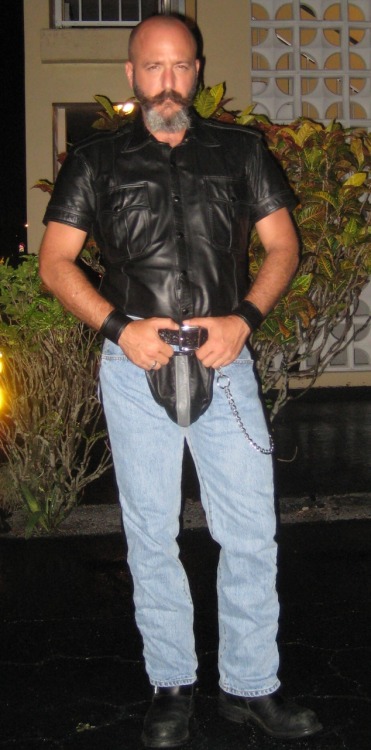 June 28, 2009.  I had just had the codpiece jeans made by Todd at Leatherwerks.  Wanted to