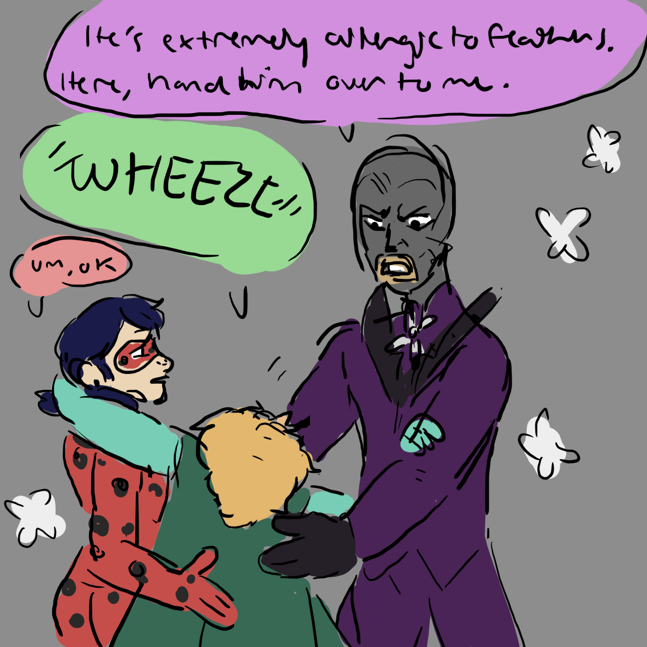 frogopera:  a little extra comic to go along with adrien’s adventures as the ironic
