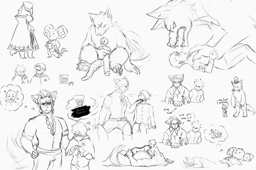 assorted dgs/tgaa au sketches i forgot to post to this account