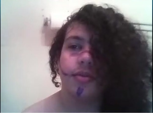 So like, I was about to take a shower and I started talking a friend about Native American war paint and then this happened. I thought it was like microscopic amounts of cute but felt like posting it anyway.
