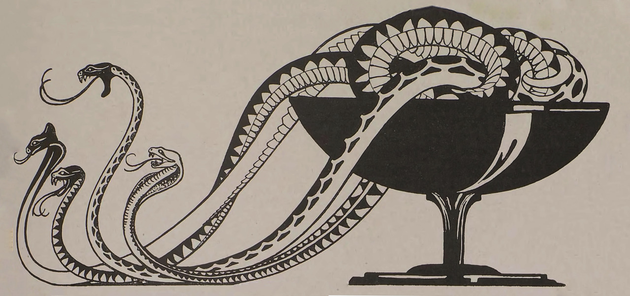 clawmarks: E.M. Lilien - Snakes in the cup - 1922 - via Wikimedia 