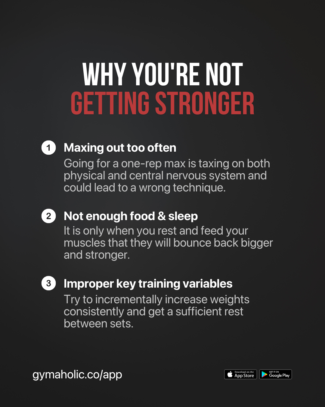 Why You’re Not Getting Stronger