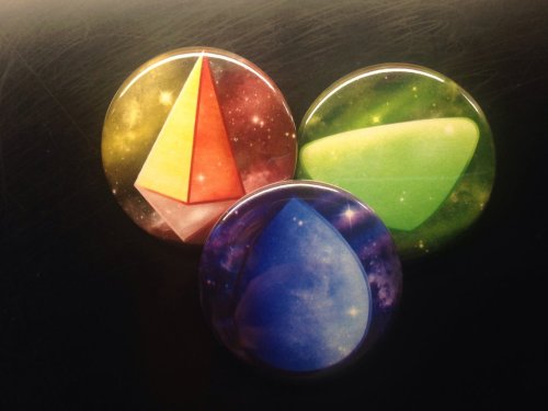 cc-da-wolf:My Home World Gems button set is here! Snag them on my Etsy!You can also find the Crystal