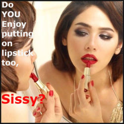 jenni-sissy:  Boys should never wear lipstick; so why do you?http://jenni-sissy.tumblr.com/archive