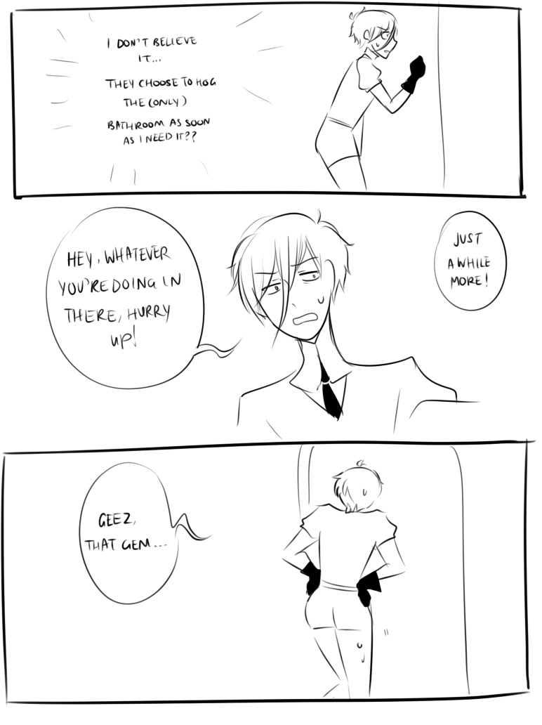 omomouse:  Do gems pee? no but I’ll draw it anyway