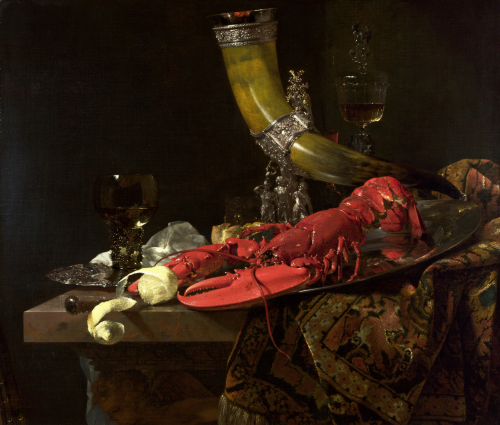 lionofchaeronea:Still Life with the Drinking Horn of the St. Sebastian Archer’s Guild, Lobster, and 