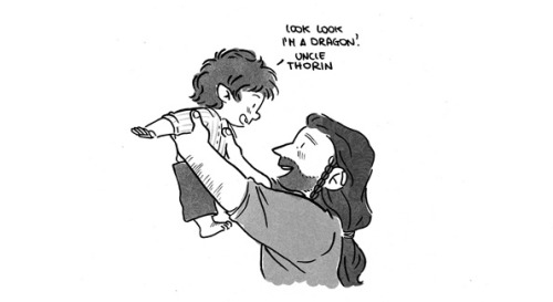 cielo-chii:thorin and frodo the cutie hobbit !