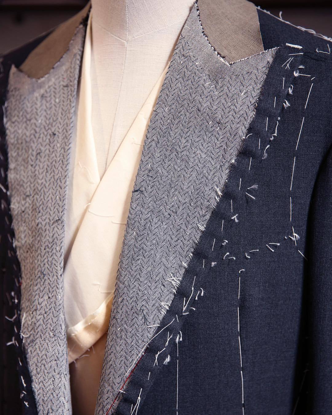 Shibumi handmade ties & accessories - made — Neat hand lapel on bespoke tailoring....