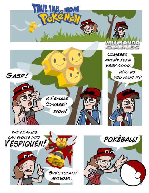 This really happened to Amanda.  I mean, not in real life, but while… while playing Pokémon, 