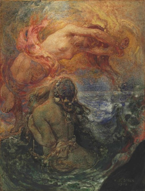 hildegardavon - Henry John Stock, 1853-1930Fire and the...