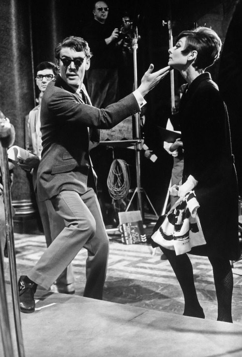 matineemoustache:Peter O’Toole & Audrey Hepburn by Terry O’NeillOn the set of How To Steal A Mil