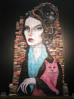 asylum-art:  Painted Book Sculptures byMike Stilkey, “Full of Smiles and Soft Attentions” 