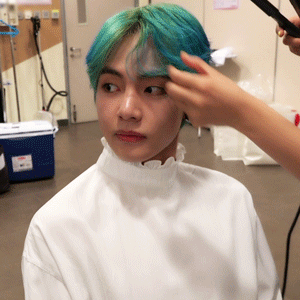 Taehyung X Blue Hair For @jkvjimin[ Cr: 0613data, Namuspromised ]