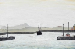 thunderstruck9:  L.S. Lowry (British, 1887-1976), Harbour Scene, 1959. Oil on canvas, 50.8 x 76.2 cm.