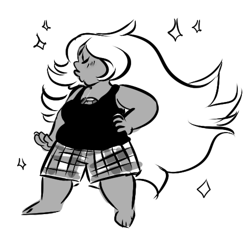 pearlsnose:  Every once in a while I draw things for people on twitterAmethyst in boxers was probably the most fun
