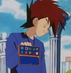 jonnycocksville:tamarinfrog:  espeonprincess:So I’ve been using the first season of pokemon as background noise while i work. The biggest mystery still is the Gary Having Ten Badges legend, one that I’ve been chipping away with in my rewatching.For