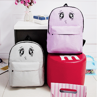 niseu:Cute Expression Canvas BackpackDiscount Code : Joanna15 (15% off)