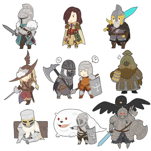 demitsorou:  artful-purgatory:  biaay002:  第一次来汤，我也不知道怎么搞，画了一套黑暗之魂Q版。  Cutie Souls  @just-a-drawing-cat 