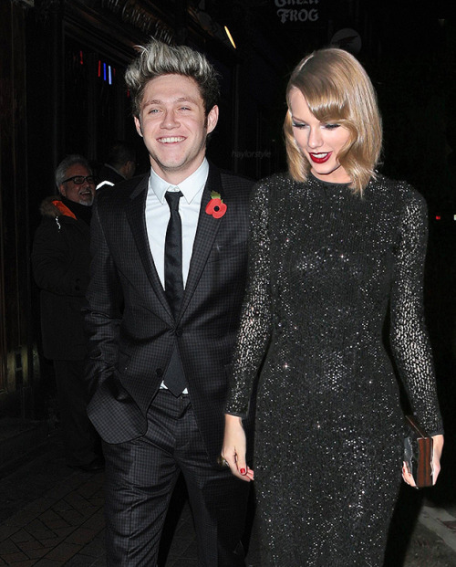 Niall and Taylor leaving an after party. 