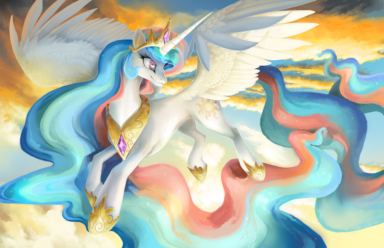 captain-engstrom:   Celestia and Luna 2013, Photoshop CS3  