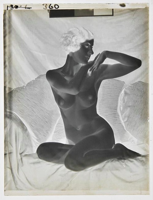 vivipiuomeno1:  Nude glass negative presumed by Gilbert Adams ph.