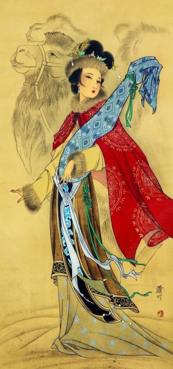 lotusyuchen:  Painting of Wang zhaojun/王昭君