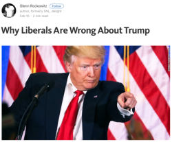 nudityandnerdery: micdotcom: “Why Liberals Are Wrong About Trump” essay goes viral Jesus, even political opinion pieces get to the recipe quicker than cooking blogs. 