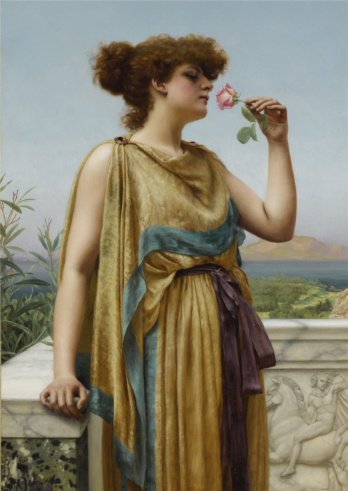 John William Godward (1861-1922) The Fragrant Rose. 1892