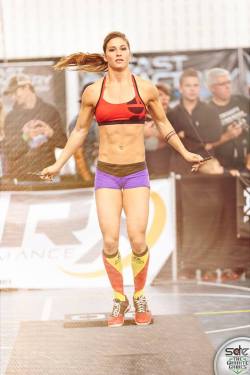 crossfitters:  Andrea in The Granite Games.