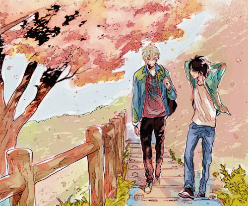 sukerokus:list of favourite BL pairings→ kouhei/taiichi from hidamari ga kikoeru