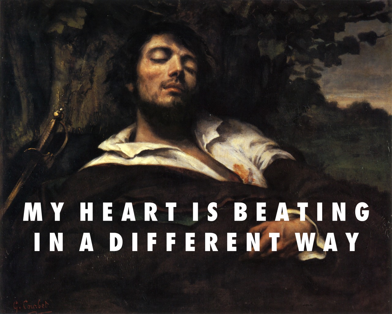 thexmasterpiecesx:  The Missed Man The Wounded Man, Gustave Courbet (1844-1854) / Missing,