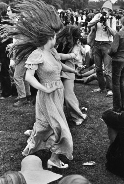 losetheboyfriend:  Two girls dancing during a Rolling Stones concert, Hyde Park; captured by John Minihan (1969) 